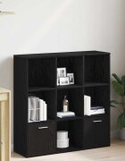 vidaXL Библиотека черен дъб 98x29x975 см инженерно дърво