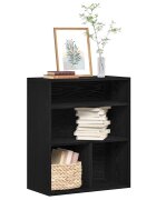 vidaXL Библиотека черна 60x30x715 см инженерно дърво