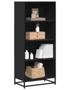 vidaXL Библиотека черна 60x35x139 см инженерно дърво