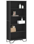 vidaXL Библиотека черна 80x31x169 см инженерно дърво