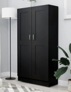 vidaXL Библиотека черна 825x305x150 см ПДЧ