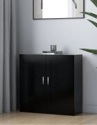 vidaXL Библиотека черна 825x305x80 см ПДЧ