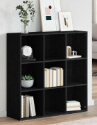 vidaXL Библиотека черна 98x29x975 см инженерно дърво
