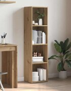 vidaXL Библиотека дъб артизан 36x30x143 см инженерно дърво
