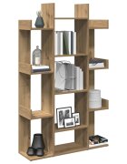 vidaXL Библиотека дъб артизан 86x255x140 см инженерно дърво