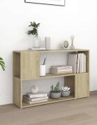 vidaXL Библиотека дъб сонома 100x24x63 см инженерно дърво