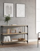 vidaXL Библиотека дъб сонома 100x33x705 см инженерно дърво и стомана