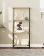 vidaXL Библиотека дъб сонома 50x33x1175 см инженерно дърво и желязо