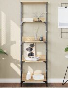 vidaXL Библиотека дъб сонома 50x33x153 см инженерно дърво и желязо
