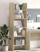 vidaXL Библиотека дъб сонома 60x35x180 см инженерно дърво