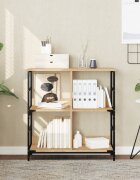 vidaXL Библиотека дъб сонома 785x33x82 см инженерно дърво и желязо