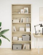 vidaXL Библиотека дъб сонома 80x30x189 см инженерно дърво