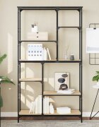 vidaXL Библиотека дъб сонома 99x355x176 см инженерно дърво и стомана