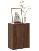 vidaXL Библиотека Кафяв дъб 40x24x52 см инженерно дърво