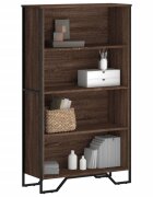 vidaXL Библиотека кафяв дъб 80x31x1375 см инженерно дърво