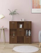 vidaXL Библиотека кафяв дъб 90x30x90 см инженерно дърво