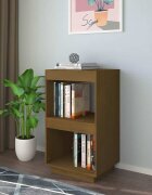 vidaXL Библиотека меденокафява 40x35x71 см борово дърво масив