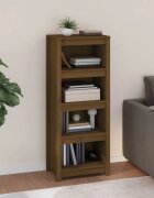 vidaXL Библиотека меденокафява 50x35x1255 см бор масив
