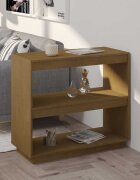 vidaXL Библиотека меденокафява 80x35x71 см бор масив
