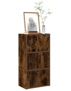 vidaXL Библиотека опушен дъб 40x24x77 см инженерно дърво