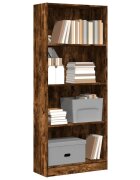 vidaXL Библиотека опушен дъб 60x24x143 см инженерно дърво