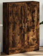 vidaXL Библиотека опушен дъб 825x305x115 см инженерно дърво
