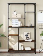 vidaXL Библиотека опушен дъб 99x355x176 см инженерно дърво и стомана