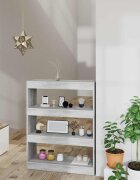 vidaXL Библиотека/разделител сив сонома 80x30x103 см инженерно дърво