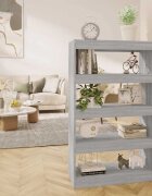 vidaXL Библиотека/разделител сив сонома 80x30x135 см инженерно дърво