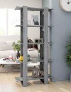 vidaXL Библиотека/разделител сив сонома 80x30x160 см инженерно дърво