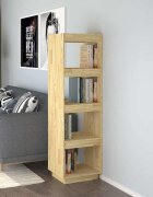 vidaXL Библиотека/разделител за стая 40x35x135 см бор масив
