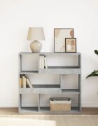 vidaXL Библиотека/разделител за стая бетонно сива 100x33x945 см
