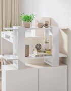 vidaXL Библиотека/разделител за стая бял гланц 80x30x51 см