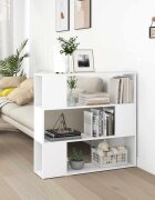 vidaXL Библиотека/разделител за стая бяла 100x24x94 см