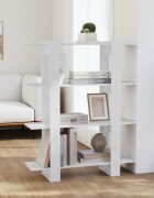 vidaXL Библиотека/разделител за стая бяла 100x30x1235 см