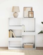 vidaXL Библиотека/разделител за стая бяла 100x33x115 см