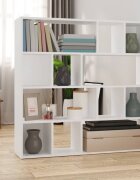 vidaXL Библиотека/разделител за стая бяла 105x24x102 см