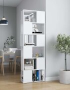vidaXL Библиотека/разделител за стая бялa 60x24x186 см
