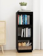 vidaXL Библиотека/разделител за стая черна 40x35x103 см бор масив