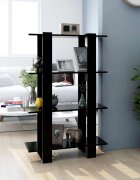 vidaXL Библиотека/разделител за стая черна 80x30x1235 см