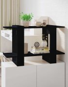 vidaXL Библиотека/разделител за стая черна 80x30x51 см