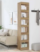 vidaXL Библиотека/разделител за стая дъб артизан 40x30x198 см
