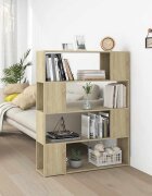 vidaXL Библиотека/разделител за стая дъб сонома 100x24x124 см