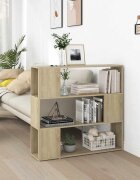 vidaXL Библиотека/разделител за стая дъб сонома 100x24x94 см