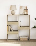 vidaXL Библиотека/разделител за стая дъб сонома 100x33x115 см