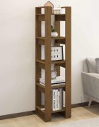 vidaXL Библиотека/разделител за стая меденокафява 41x35x160 см бор