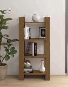 vidaXL Библиотека/разделител за стая меденокафява 60x35x125 см бор
