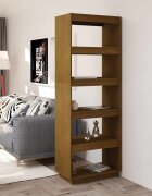 vidaXL Библиотека/разделител за стая меденокафява 60x35x167 см бор