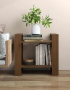 vidaXL Библиотека/разделител за стая меденокафява 60x35x57 см бор