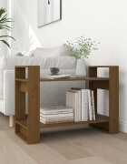 vidaXL Библиотека/разделител за стая меденокафява 80x35x565 см бор